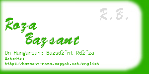 roza bazsant business card